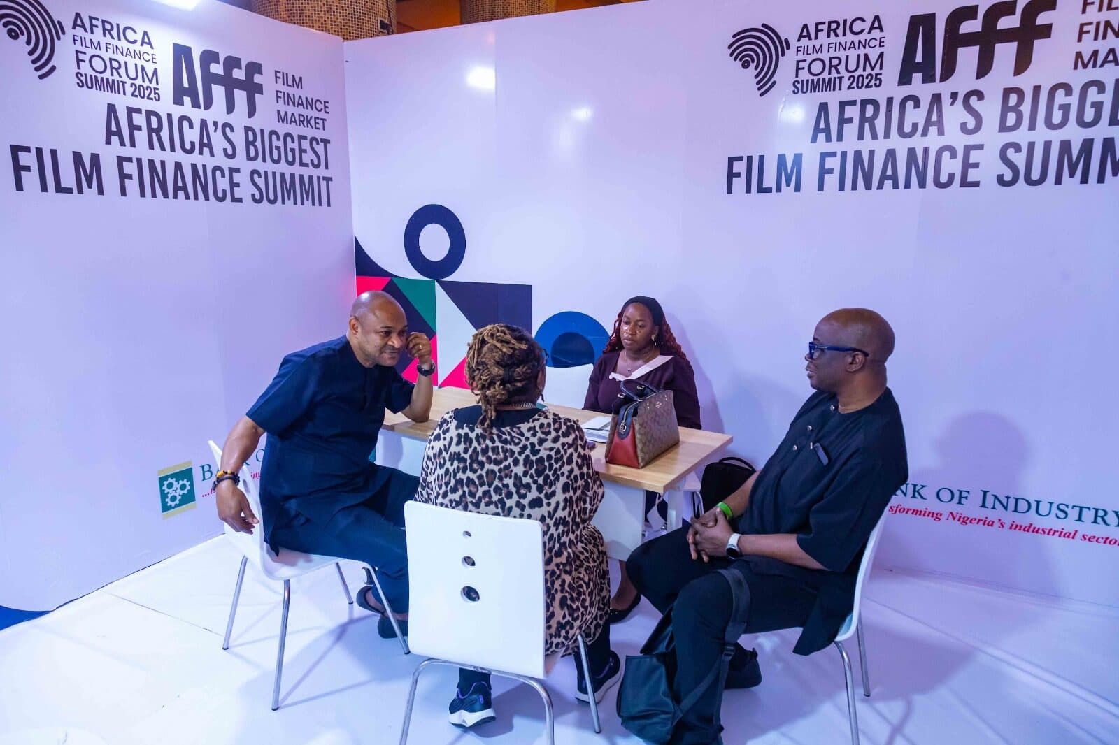A deal room meeting at the AFFF Film Finance Market